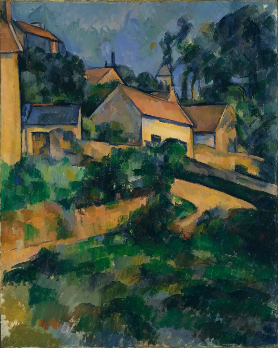 Den svängda vägen i Montgeroult - Paul Cézanne