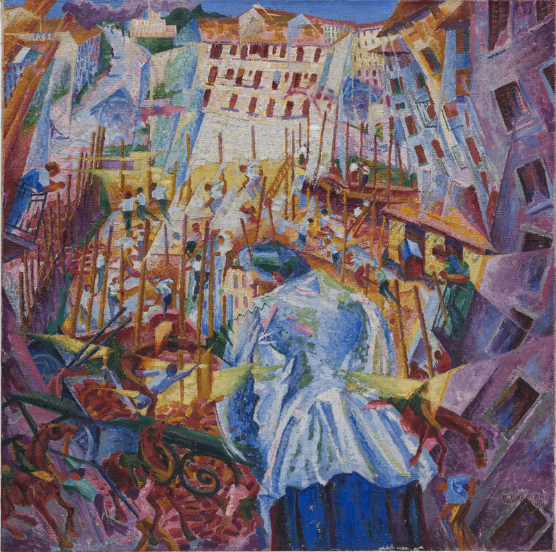 Gatan går in i huset - Umberto Boccioni