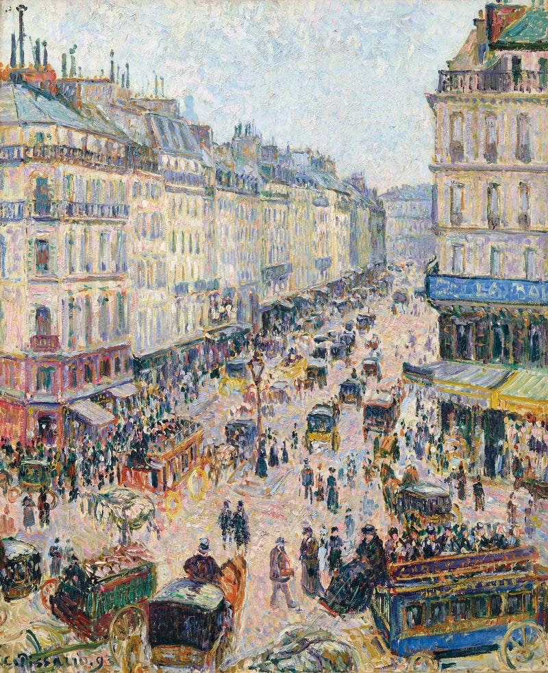 Gatan Saint-Lazare, ljus tid - Camille Pissarro
