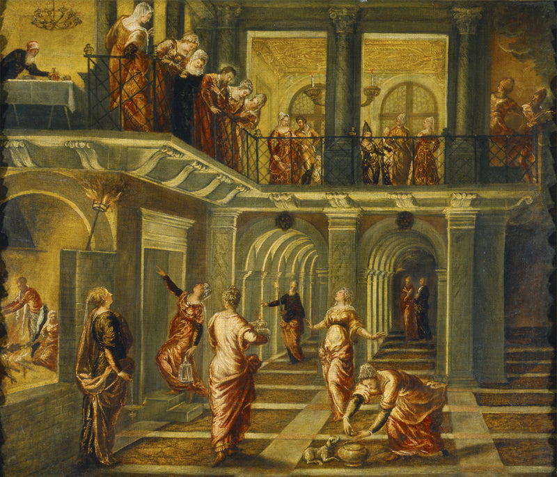 Den vise och de galna jungfrurna - Jacopo Tintoretto