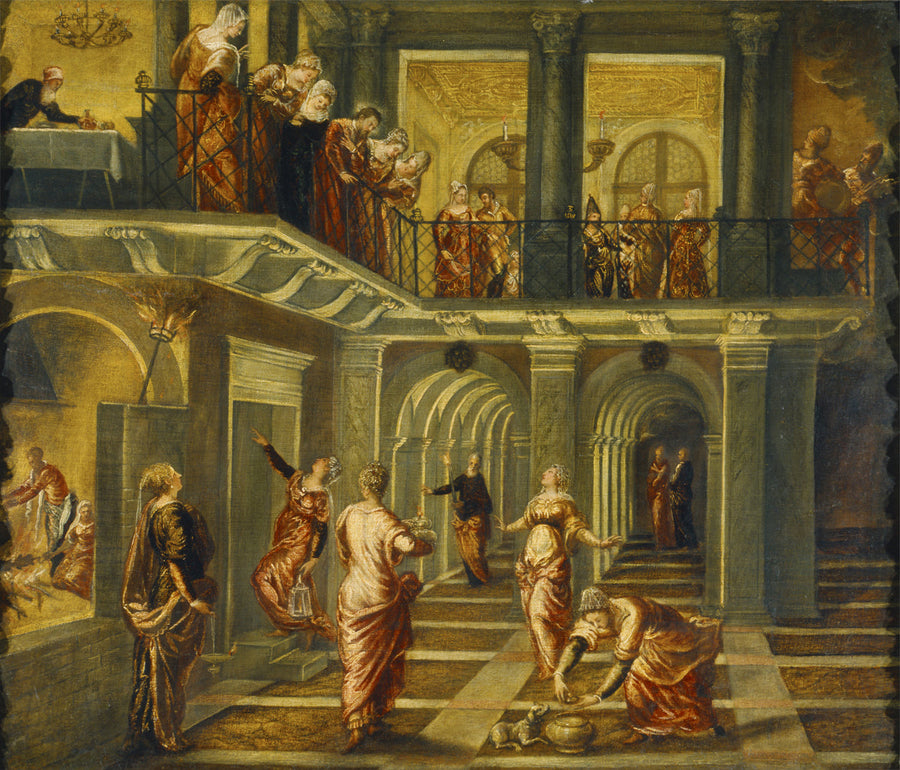 Den vise och de galna jungfrurna - Jacopo Tintoretto