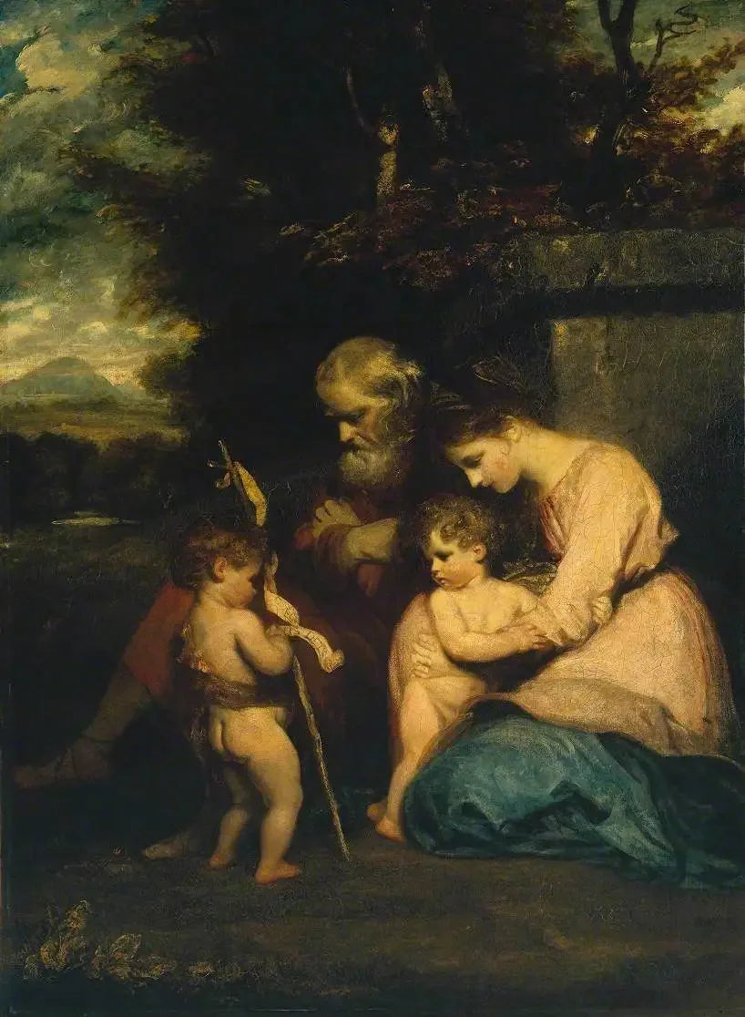 La Sainte Famille avec l'enfant saint Jean - Joshua Reynolds image 1 reproduction artisanale de tableau
