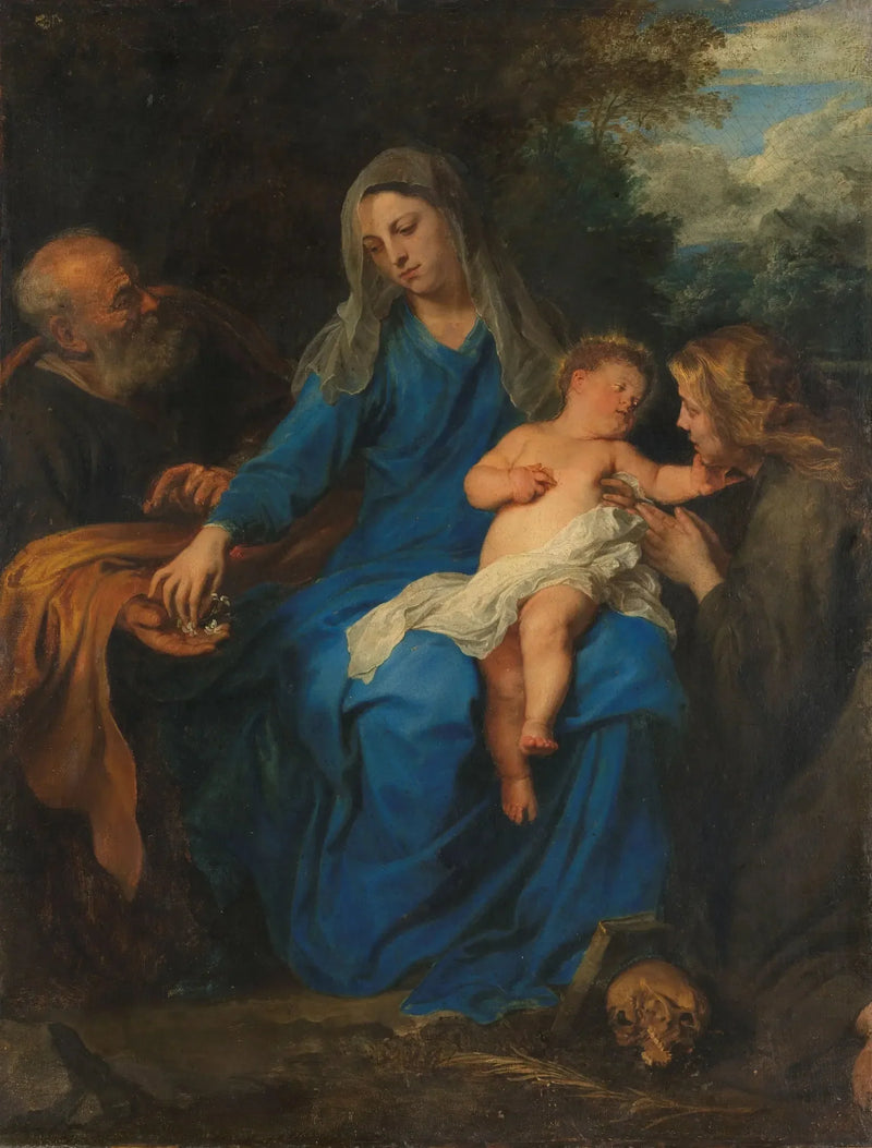 Den heliga familjen med Maria Magdalena - Antoine van Dyck