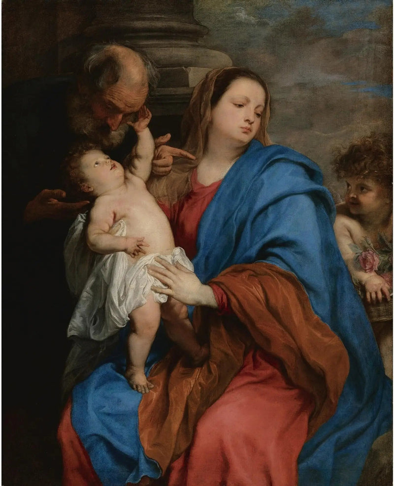 Den heliga familjen med en ängel - Antoine van Dyck