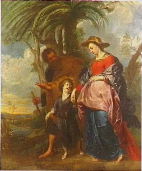 Den heliga familjen på väg från Egypten - Antoine van Dyck