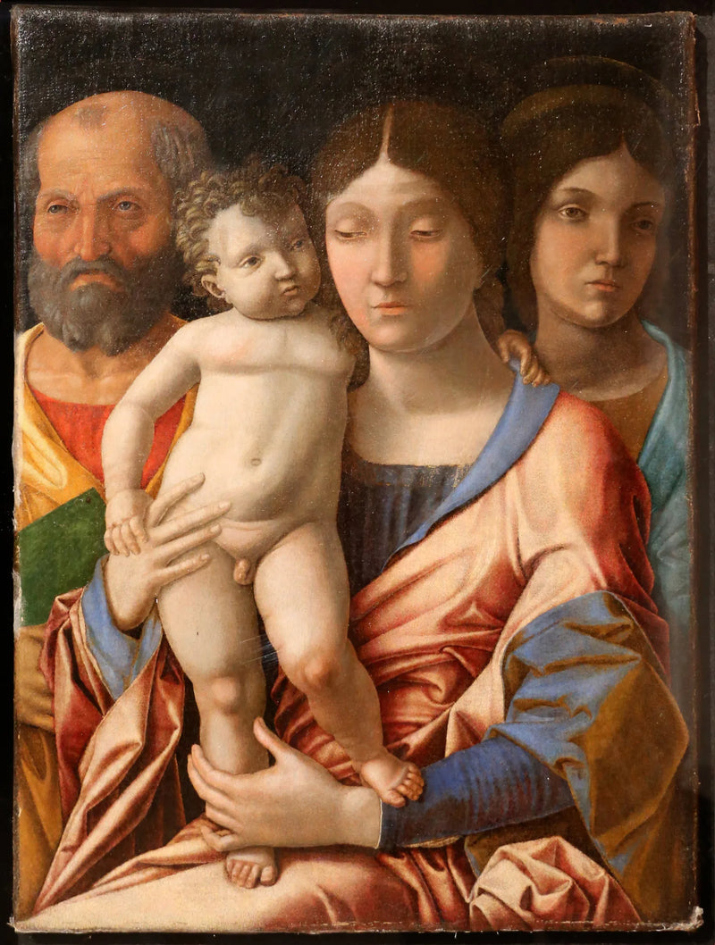 Den heliga familjen och Marie Magdalene - Andrea Mantegna