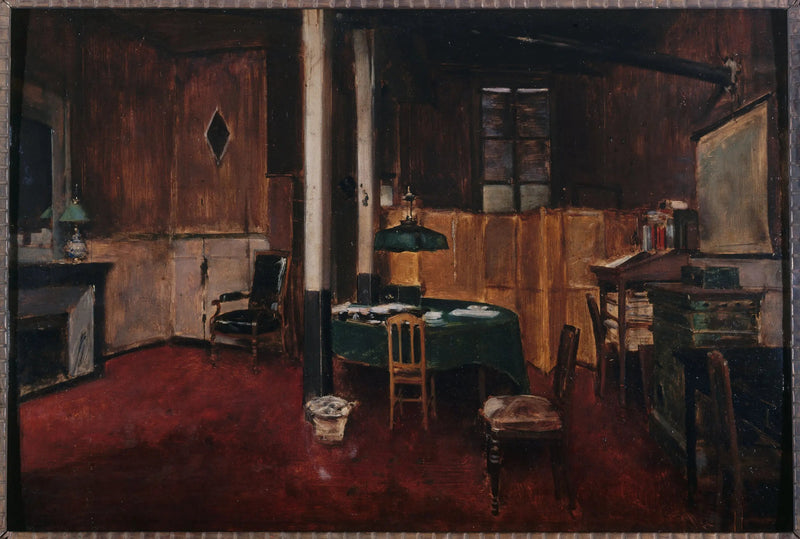 Redaktionsrummet för Journal des débats - Jean Béraud