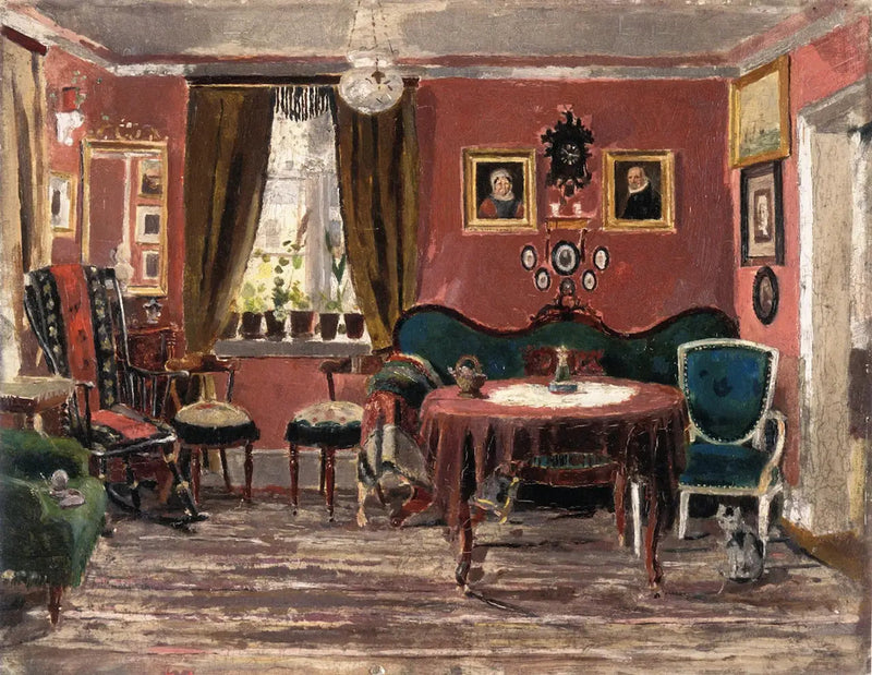 Munchs flickors vardagsrum i Pilestredet 61 - Edvard Munch