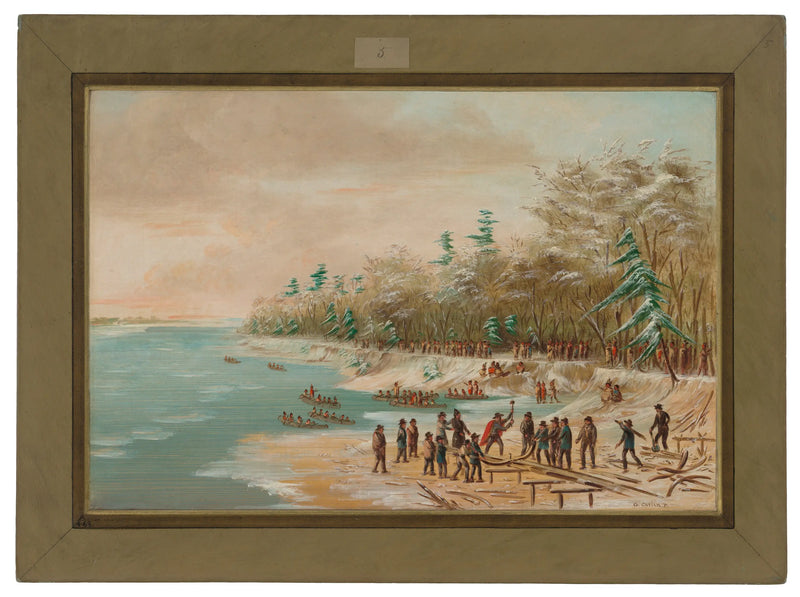 Salle tryckte in det första låset för Griffon. 26 januari 1679 - George Catlin