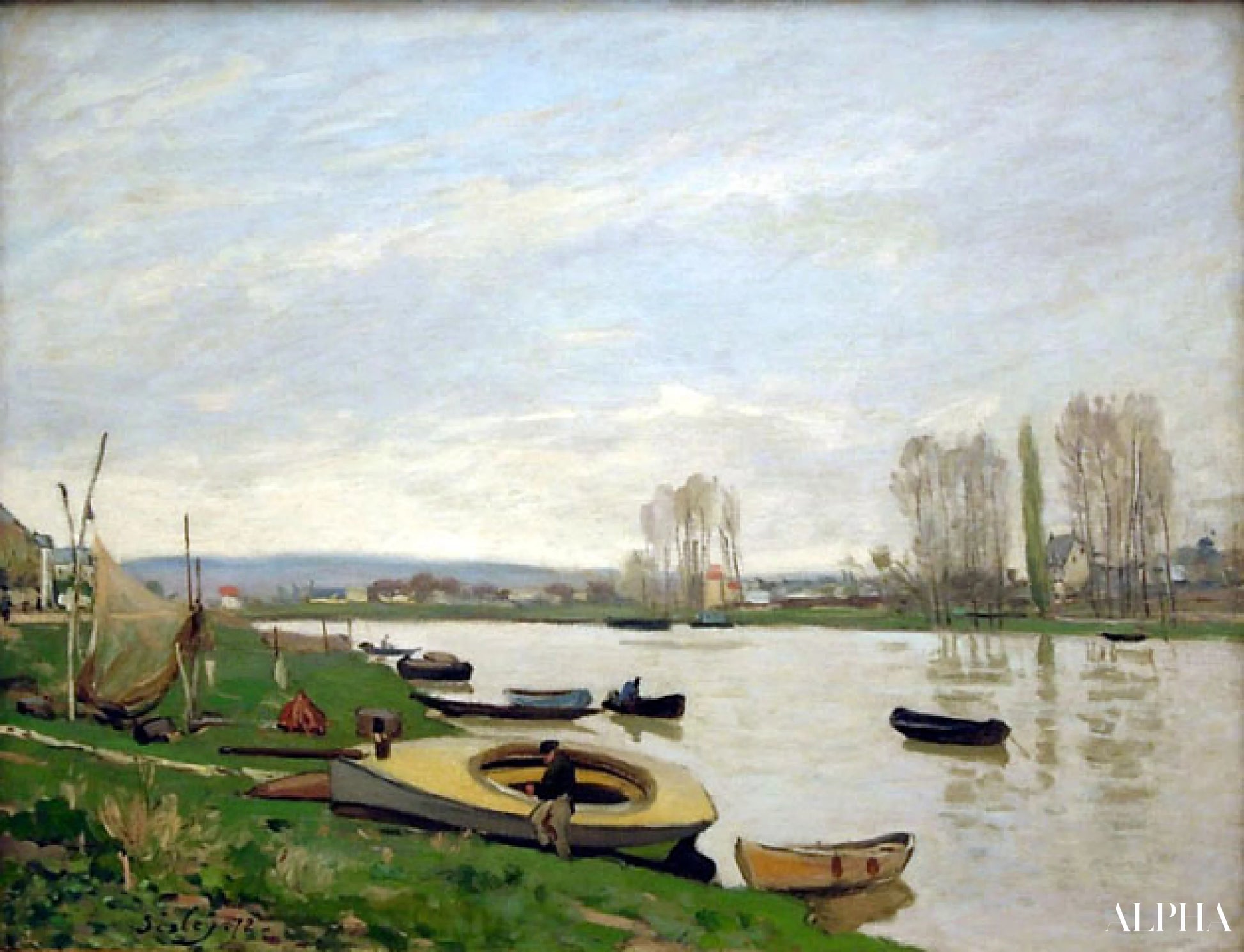 Reproduction du tableau « La Seine à Argenteuil - Alfred Sisley » par Alpha Reproduction en peinture à l’huile