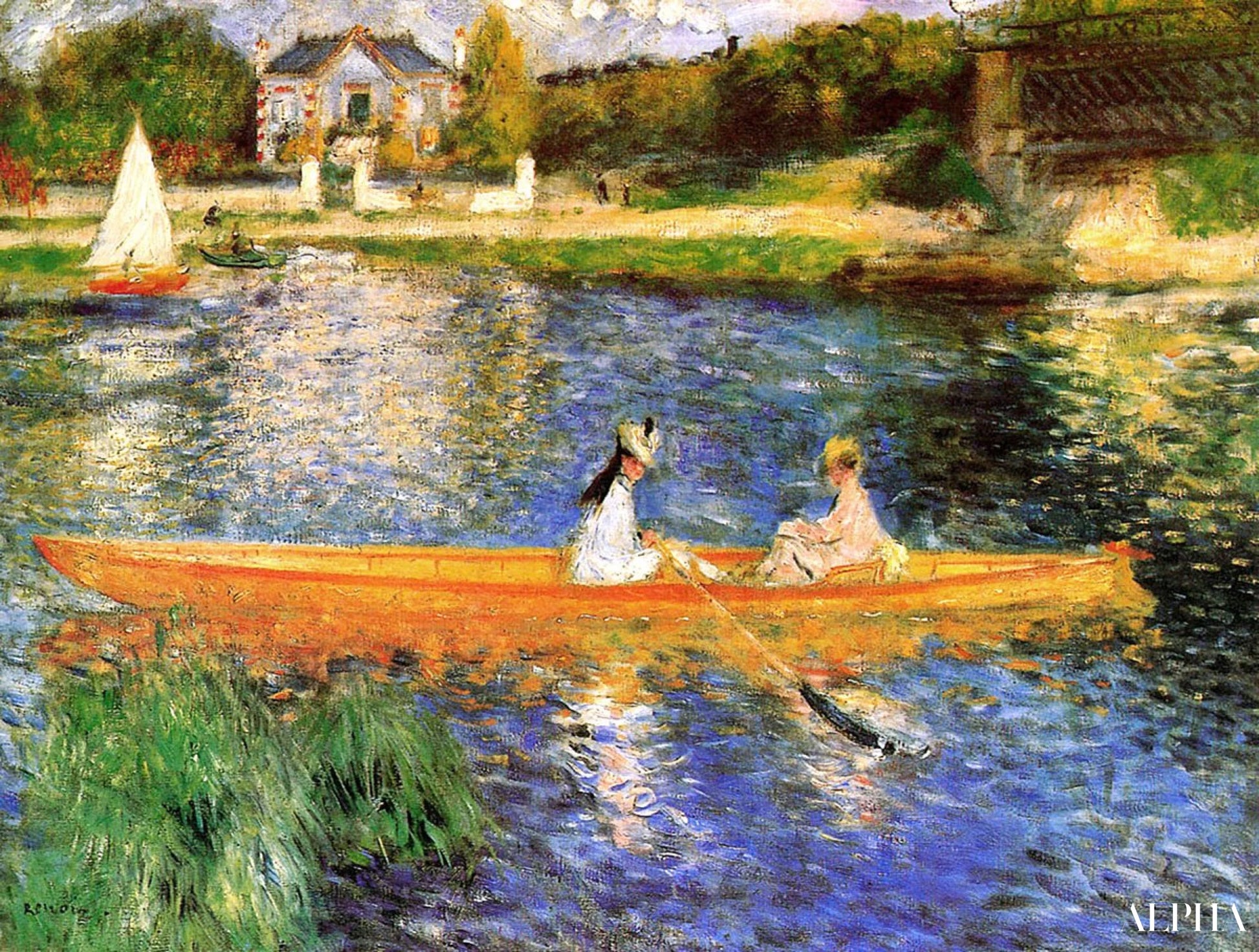 La Seine à Asnières alias L'esquif - Pierre-Auguste Renoir - Reproductions de tableaux et peintures haut de gamme