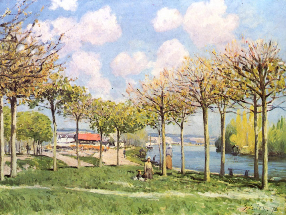La Seine à Bougival - Alfred Sisley image 1 copie de tableau peinte à la main