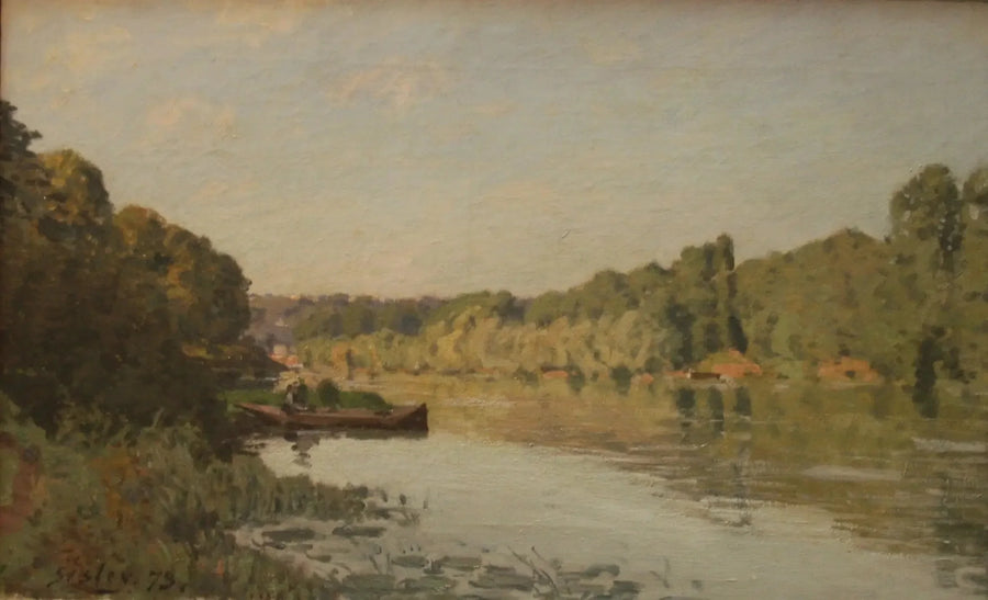 La Seine i Bougival, hösteffekt - Alfred Sisley