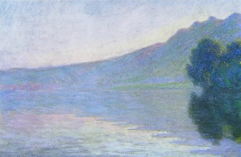 Seine vid Port-Villez, rosa effekt - Claude Monet