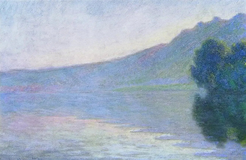 Seine vid Port-Villez, rosa effekt - Claude Monet