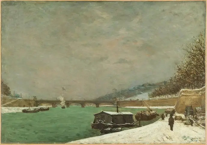 Seine vid Iéna-bron, Snöväder. - Paul Gauguin