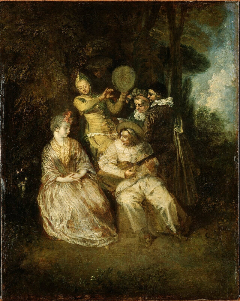 Den italienska serenaden - Antoine Watteau