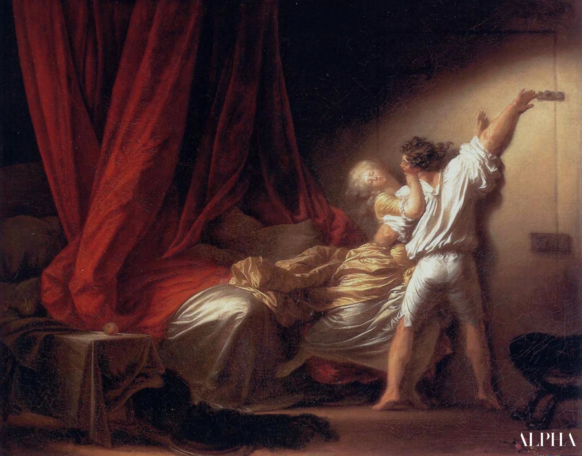 The Lock - Jean-Honoré Fragonard - High-end reproductions of paintings and artworks
