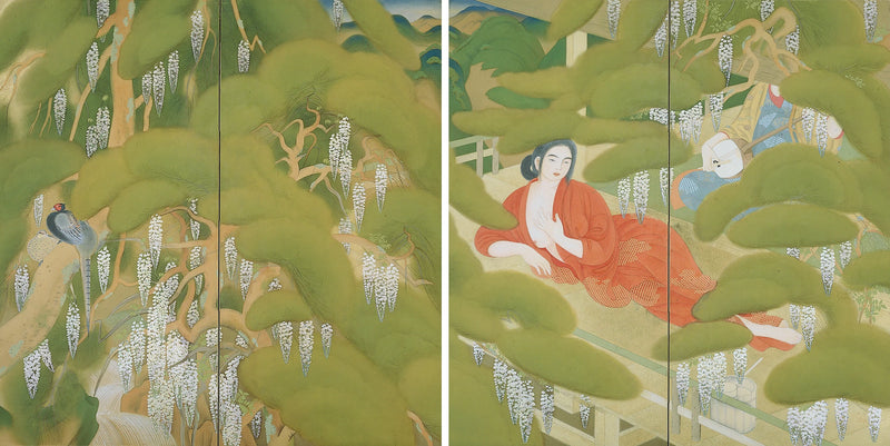 La Servante du bain - Tsuchida Bakusen