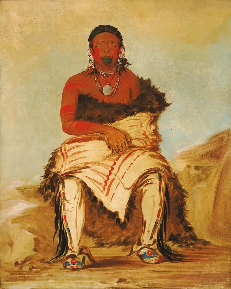 Lá-shah-le-stáw-hix, manlig ledare, en Pawnee-republikan - George Catlin