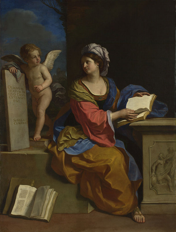 Cumes Sibyllan med en putto - Guercino