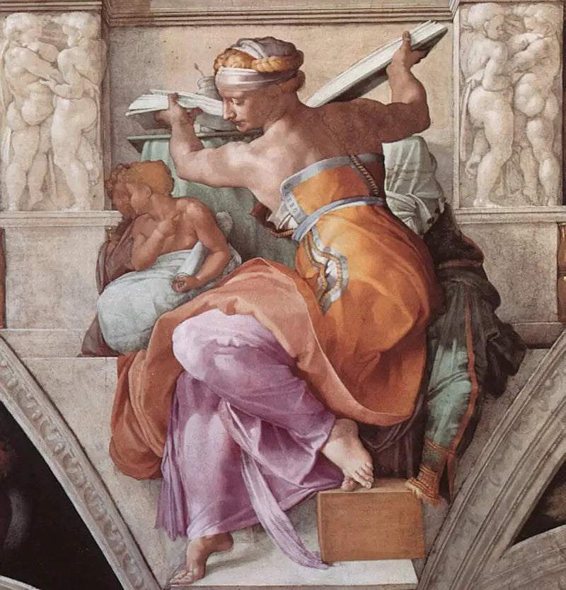 Den libyska Sibyllan - Michelangelo