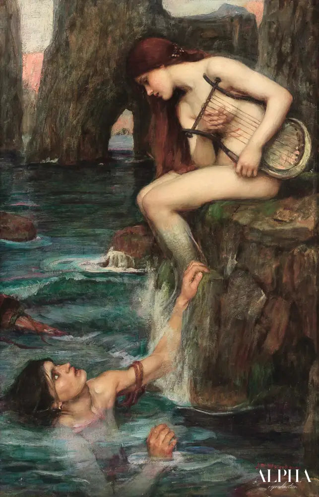 La sirène - John William Waterhouse Reproductions de tableaux à la peinture à l’huile