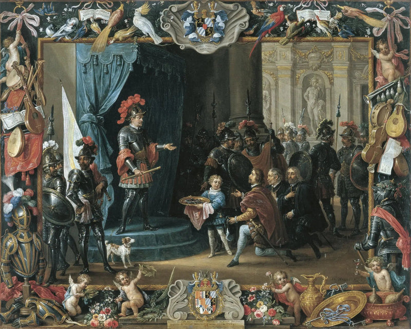 Sicilianska rebellers underkastelse för Antonio de Moncada 1411 - David Teniers den yngre