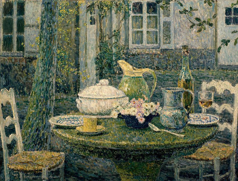 Vårbordet, Gerberoy - Henri Le Sidaner