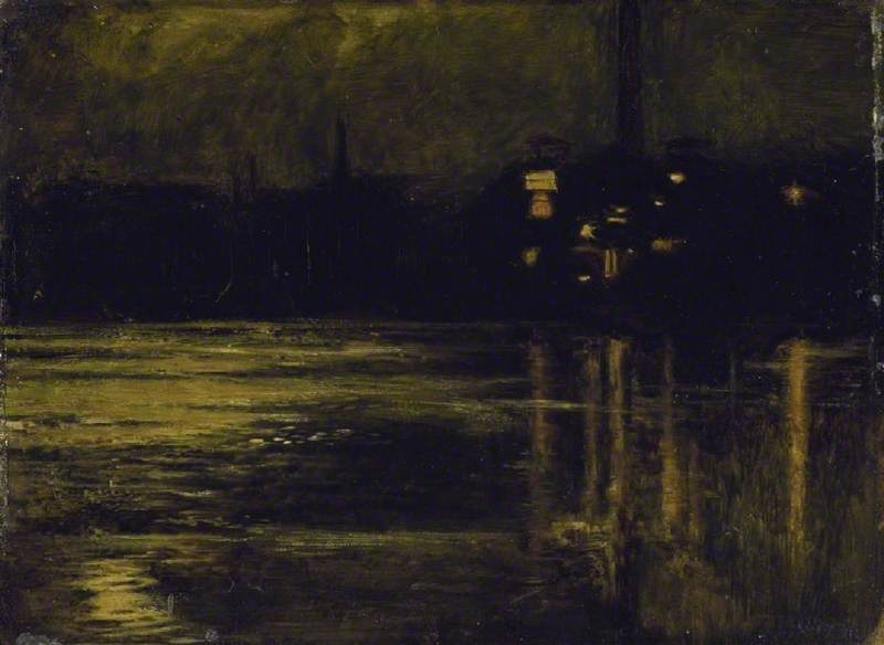The Thames i Chelsea, på kvällen - William Holman Hunt