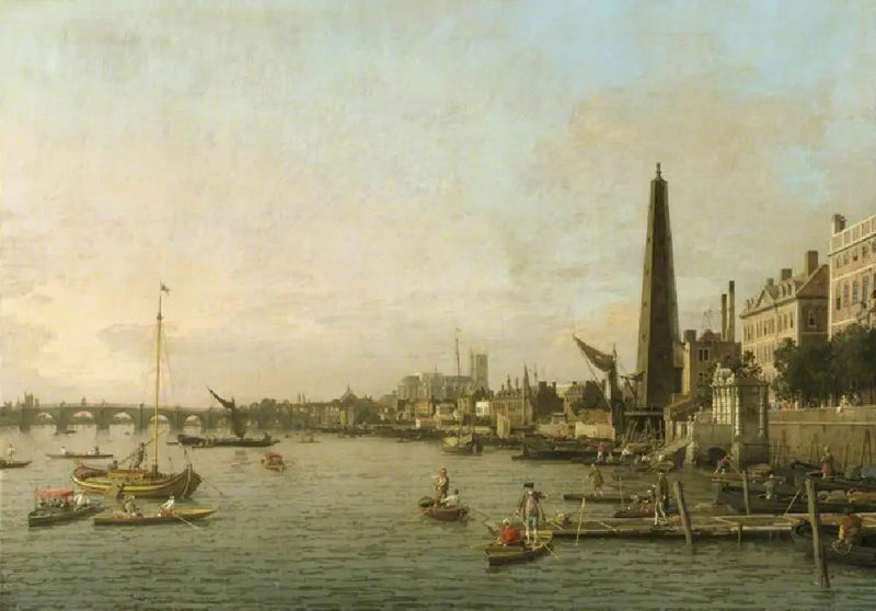 Themsen vid Westminster - Canaletto