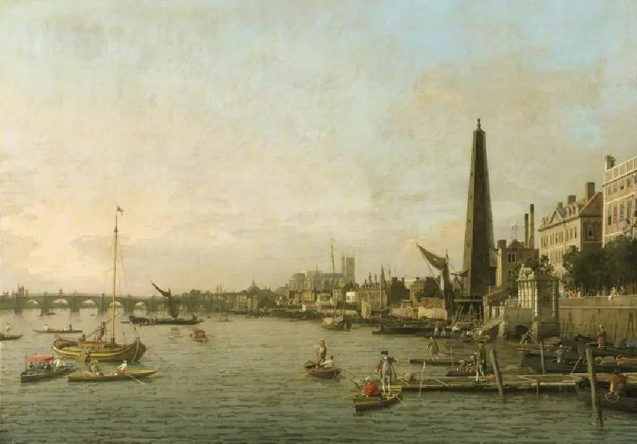 Themsen vid Westminster - Canaletto