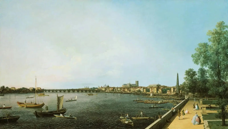 The Thames från Somerset House Terrace mot Westminster - Canaletto