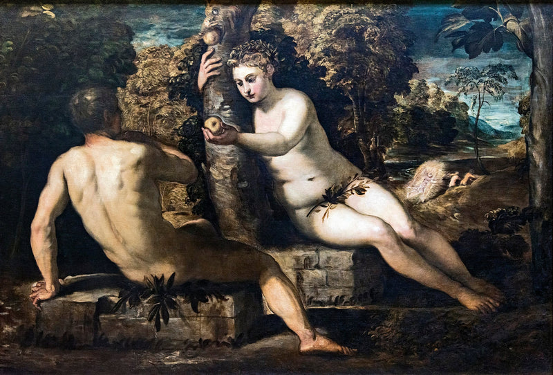 Adam och Evas frestelse - Jacopo Tintoretto