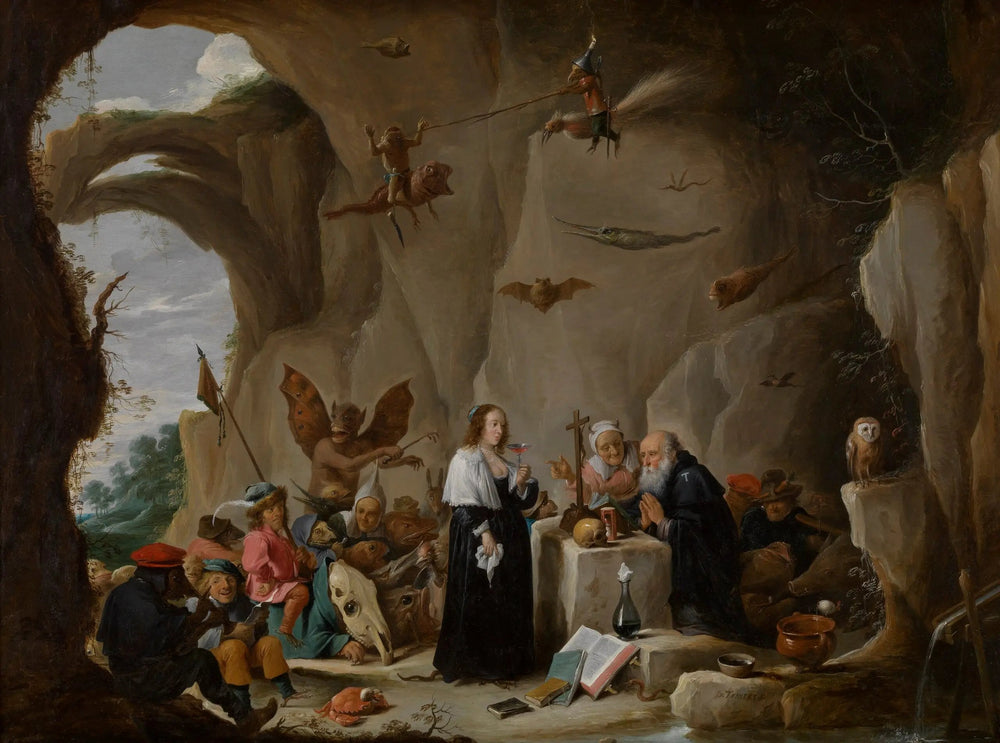 La Tentation d'Antoine, abbé d'Égypte - David Teniers le Jeune image 1 reproduction de peinture à l’huile