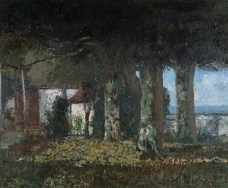 Terrassen vid Bon-Port - Gustave Courbet