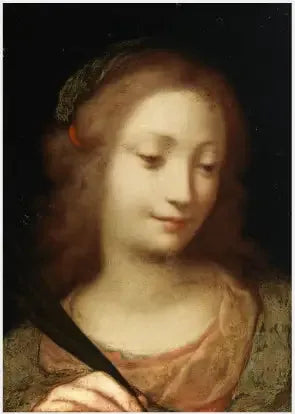 Heliga Katarinas huvud, martyr - Antonio da Correggio