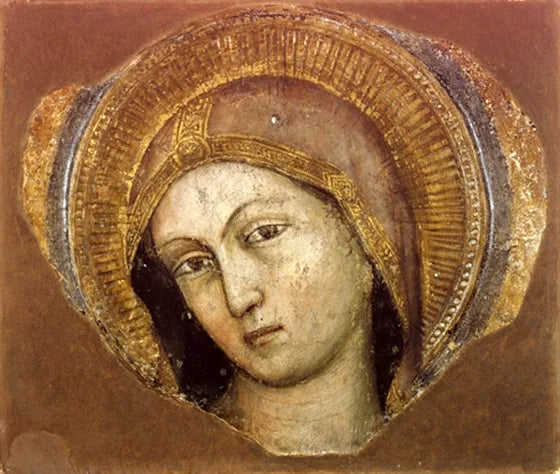 Madonnans huvud. - Altichiero da Zevio