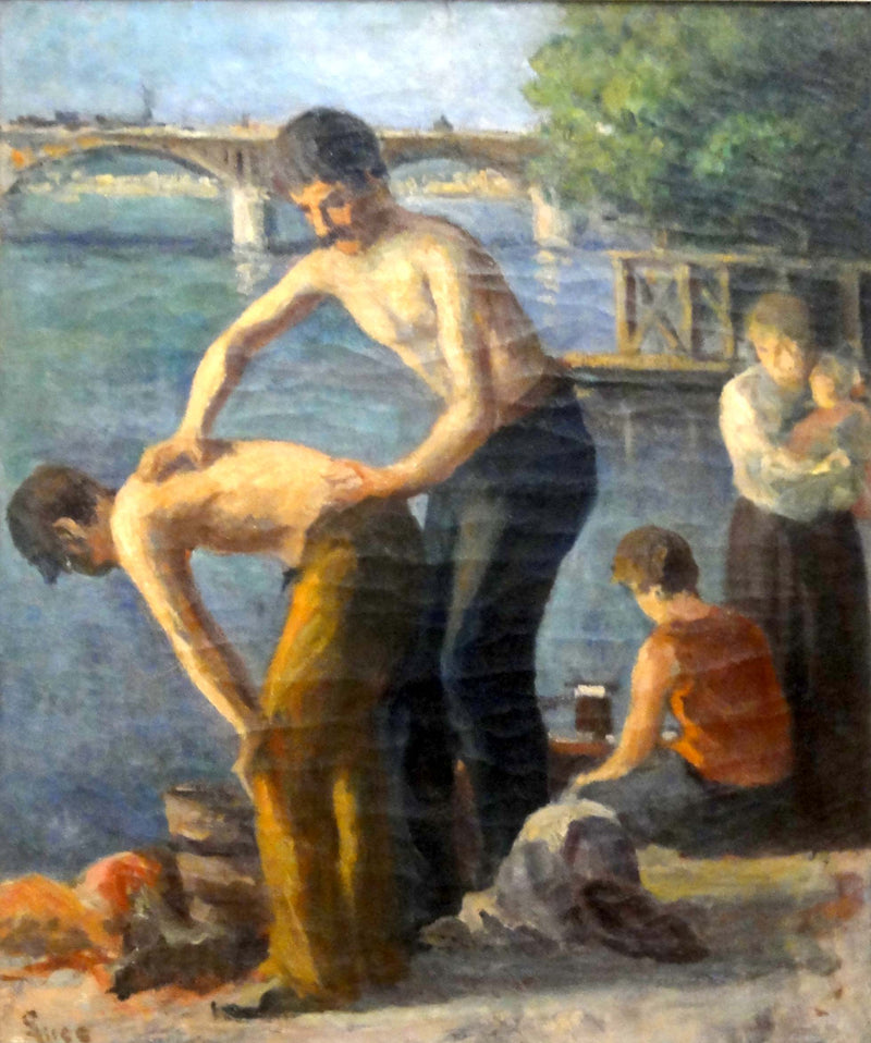 Toaletten vid Saints-Pères-bron - Maximilien Luce