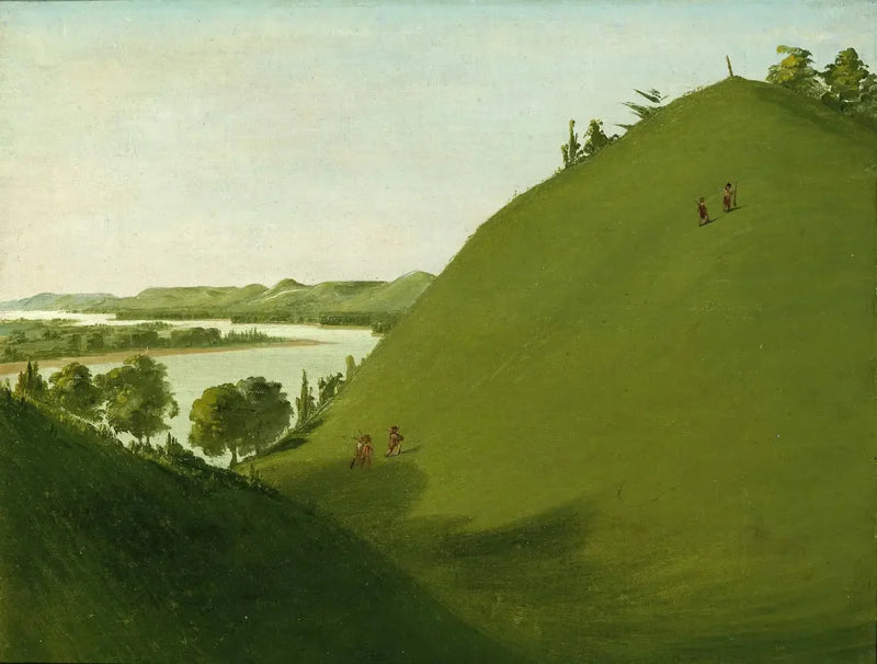 Floyds grav, där Lewis och Clark begravde sergeant Floyd 1804 - George Catlin