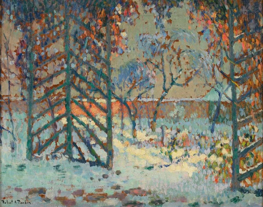 Tältet under snön - Robert Antoine Pinchon