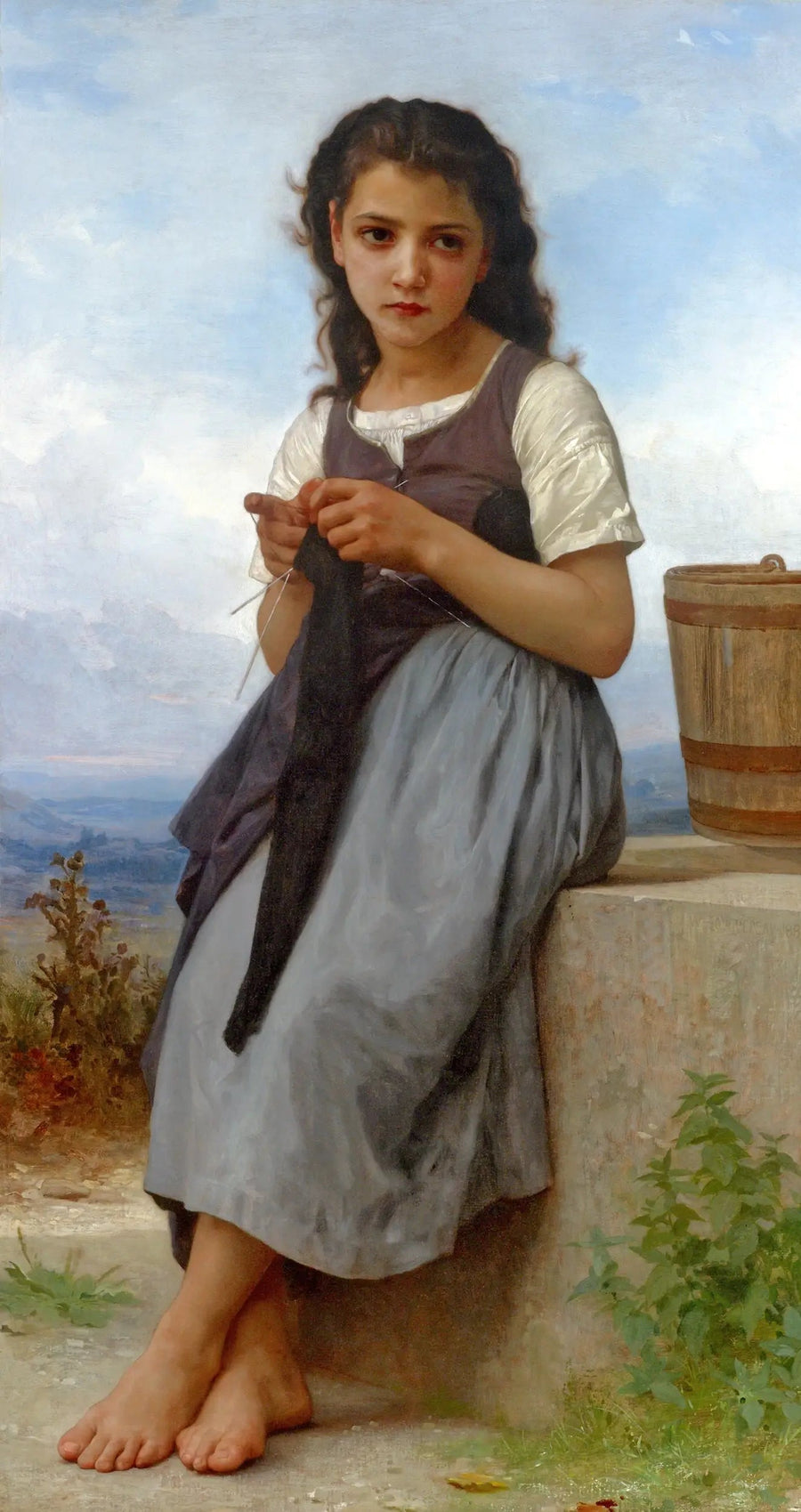 Den stickande kvinnan - Bouguereau