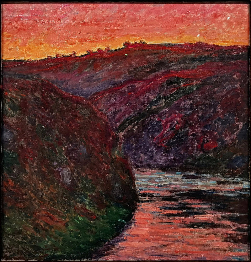 Creusedalen, solnedgång - Claude Monet