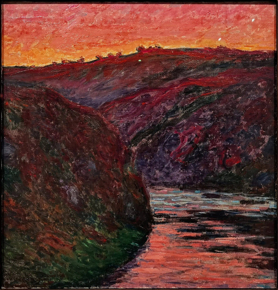 Creusedalen, solnedgång - Claude Monet