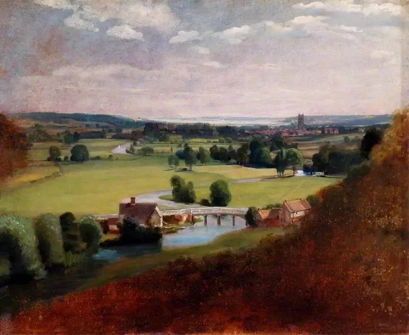 Stourdalen med Dedham i fjärran - John Constable