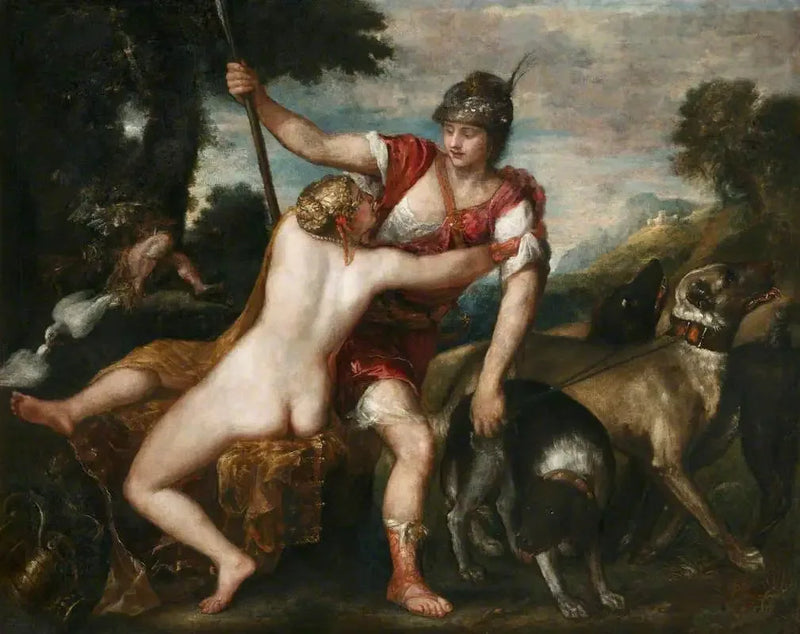 Venus och Adonis av Rokeby - Titian