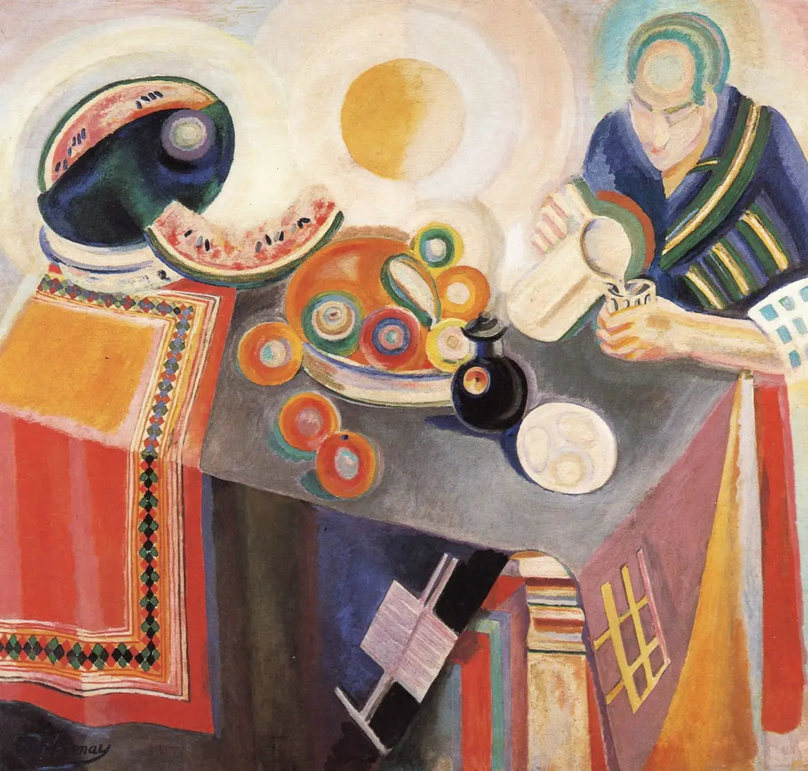 Reproduction du tableau « La Verseuse - Robert Delaunay » par Alpha Reproduction en peinture à l’huile