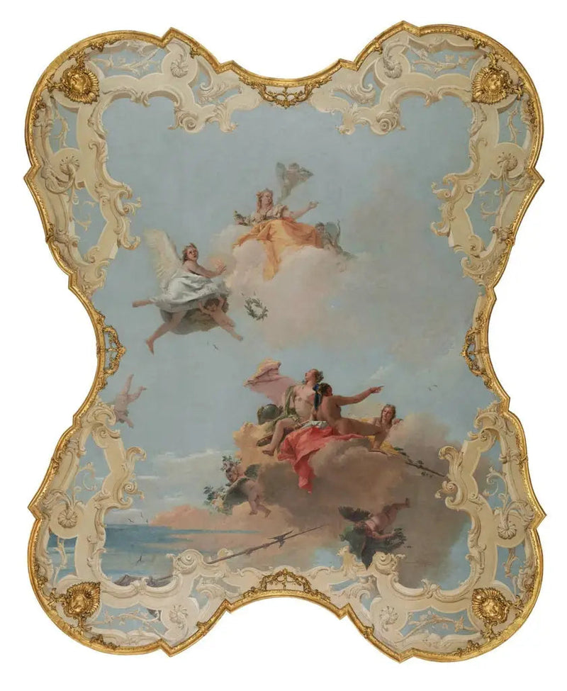 Dygd och ädelhet som krönar kärleken - Giovanni Battista Tiepolo