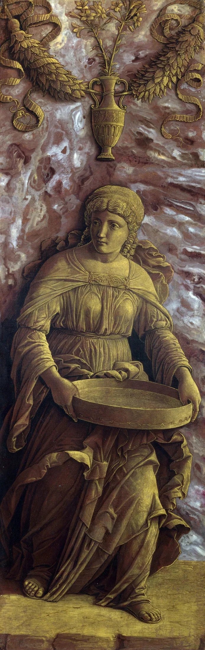 Vestalen Tuccia med en sil - Andrea Mantegna
