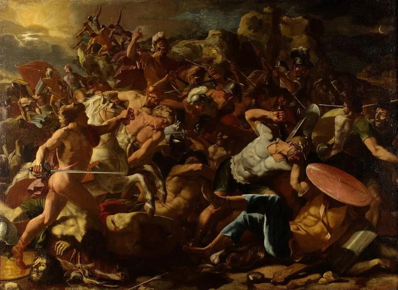 Josuas seger över amoriterna - Nicolas Poussin